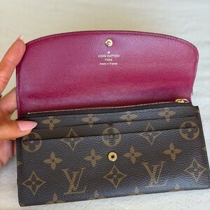 Louis Vuitton Sarah Wallet Monogram Canvas Long Wallet Brown
